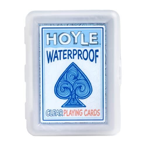 <p><strong>Hoyle</strong></p><p>amazon.com</p><p><strong>$6.97</strong></p><p><a href="https://www.amazon.com/dp/B000J3Z7TC?tag=syn-yahoo-20&ascsubtag=%5Bartid%7C10055.g.29499968%5Bsrc%7Cyahoo-us" rel="nofollow noopener" target="_blank" data-ylk="slk:Shop Now;elm:context_link;itc:0;sec:content-canvas" class="link ">Shop Now</a></p><p>There's no bigger bummer than accidentally spilling your drink all over your playing cards while you're in the middle of the woods, so help them prevent game time tragedies with this waterproof, hand-washable set printed on clear plastic card stock.</p>