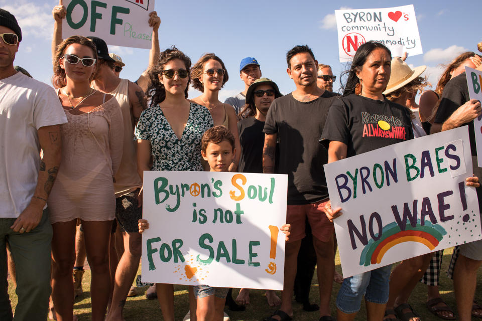 Image: Protests against the show in Byron Bay, Australia. (Kelvin Saik)