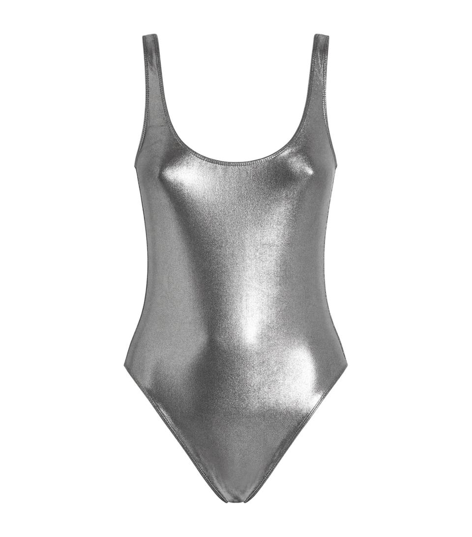 Metallic Sleek Nageur swimsuit by designer Marie France Van Damme