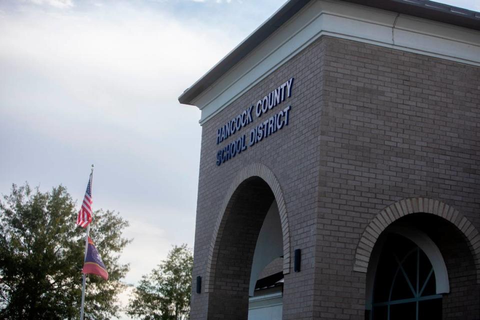 The Hancock County School District central office on Highway 603 in Kiln.