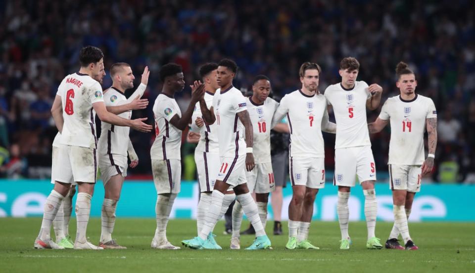 Marcus Rashford after his missed penalty (Nick Potts/PA) (PA Archive)