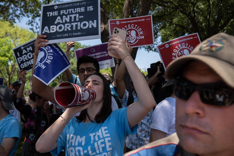 Anti-abortion rally in Austin, Texas, on May 14, 2022.