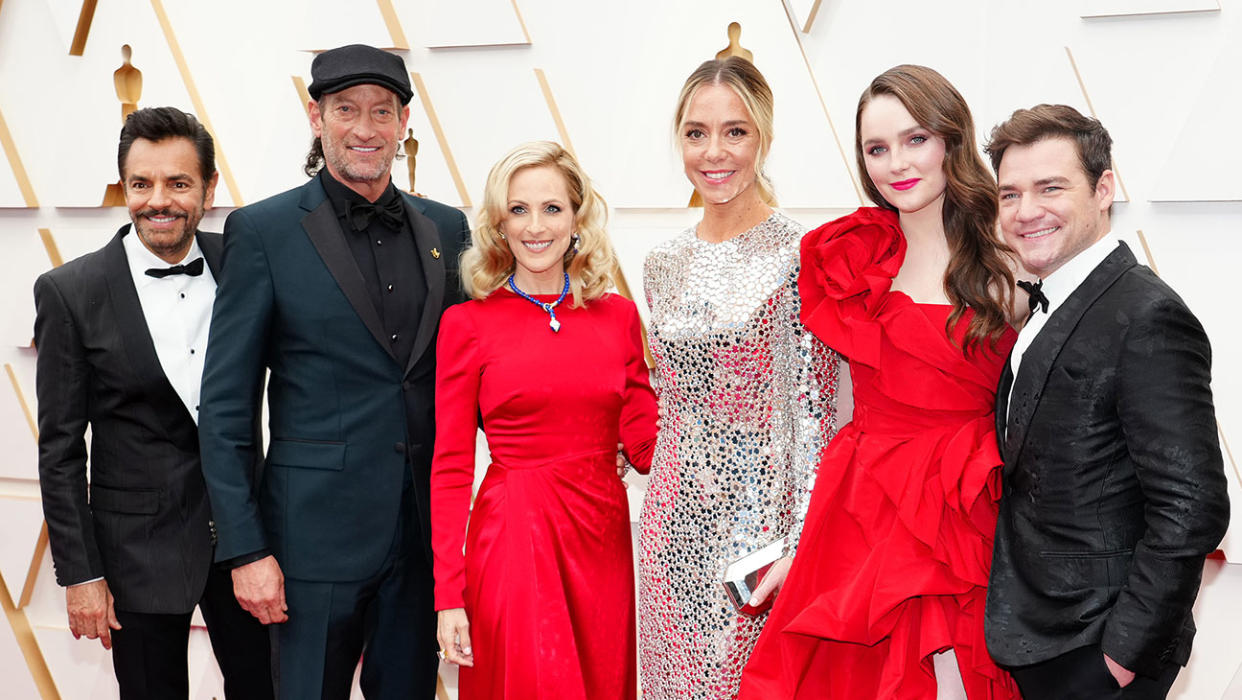 Eugenio Derbez, Troy Kotsur, Marlee Matlin, Sian Heder, Amy Forsyth and Daniel Durant - Credit: Jeff Kravitz/FilmMagic