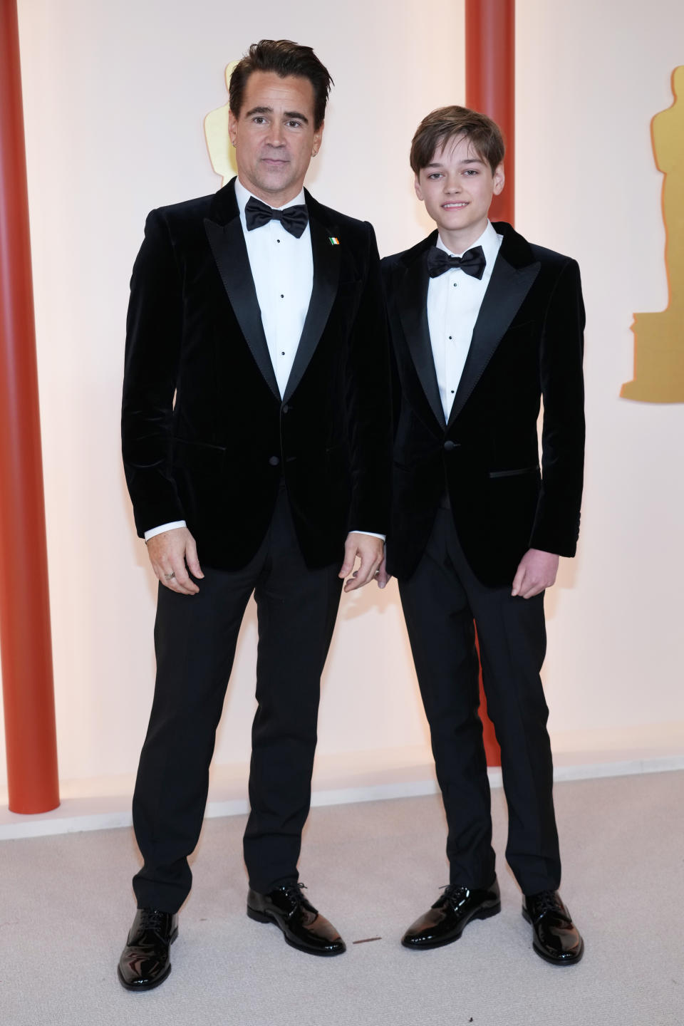 Colin Farrell and Henry Tadeusz Farrell attend the 95th Annual Academy Awards on March 12, 2023 in Hollywood, California