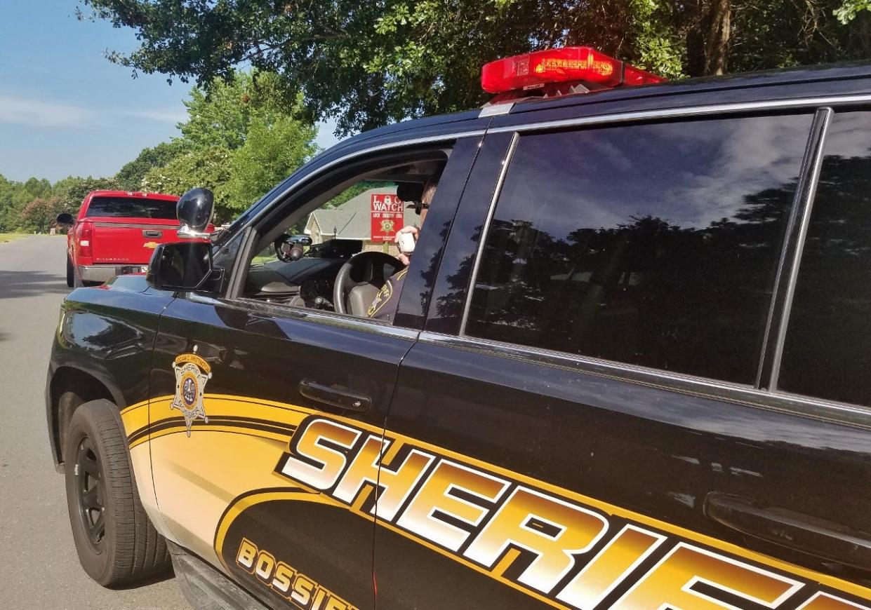 Dep. Drew Harris of Patrol on a traffic stop in a Benton neighborhood.