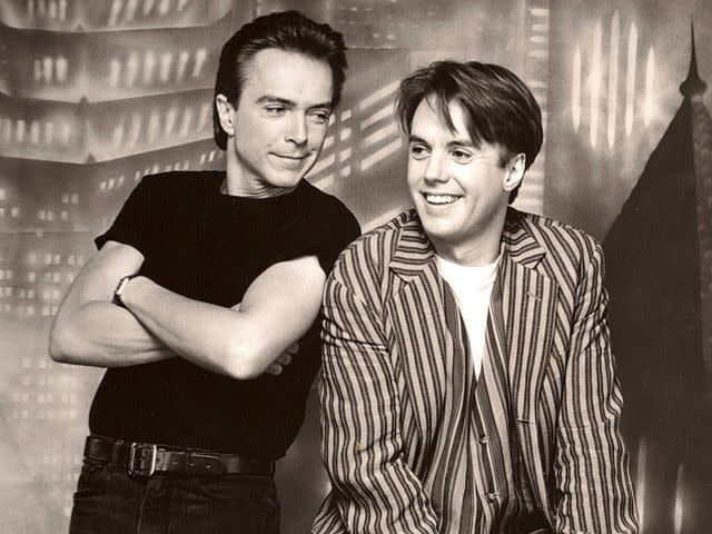 <p>Bette Marshall/Getty </p> David Cassidy and Shaun Cassidy in 1993