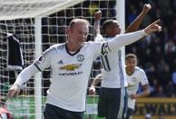 Britain Football Soccer - Burnley v Manchester United - Premier League - Turf Moor - 23/4/17 Manchester United's Wayne Rooney celebrates scoring their second goal Action Images via Reuters / Jason Cairnduff Livepic