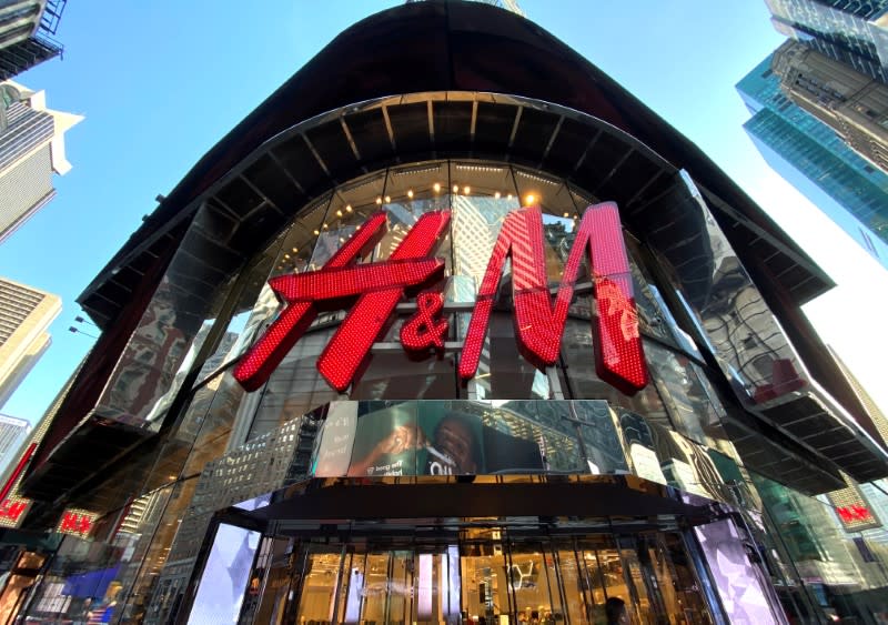 FILE PHOTO: The H&M clothing store is seen in Times Square in Manhattan in New York