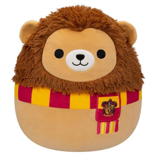 lion squishmallow with gryffindor scarf