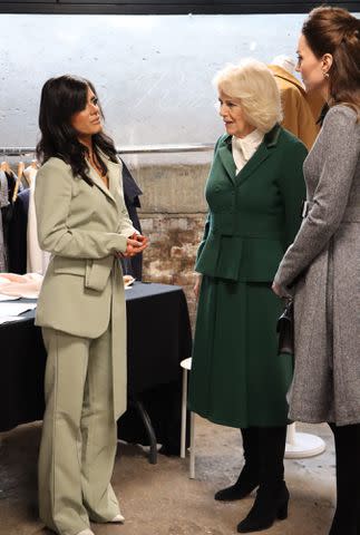 The Prince's Foundation Nicole Christie meeting Prince Charles, Camilla and Kate Middleton in 2022
