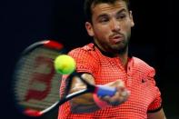 Tennis - China Open Men's Singles quarterfinal - Beijing, China - 07/10/16. Grigor Dimitrov of Bulgaria plays against Rafael Nadal of Spain. REUTERS/Thomas Peter