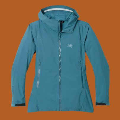 An Arc'teryx water- and wind-repelling woman's hoodie (30% off)