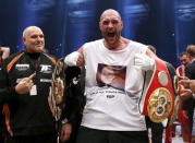 Tyson Fury celebrates winning the fightAction Images via Reuters / Lee SmithLivepic