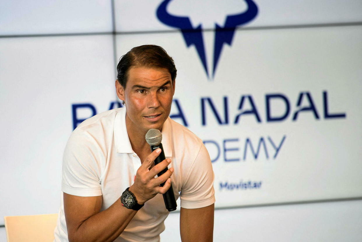 Lundi lors d'une interview à la chaîne espagnole Movistar, Rafael Nadal a confirmé que la saison 2024 sera probablement sa dernière saison sur le circuit professionnel.  - Credit:JAIME REINA / AFP