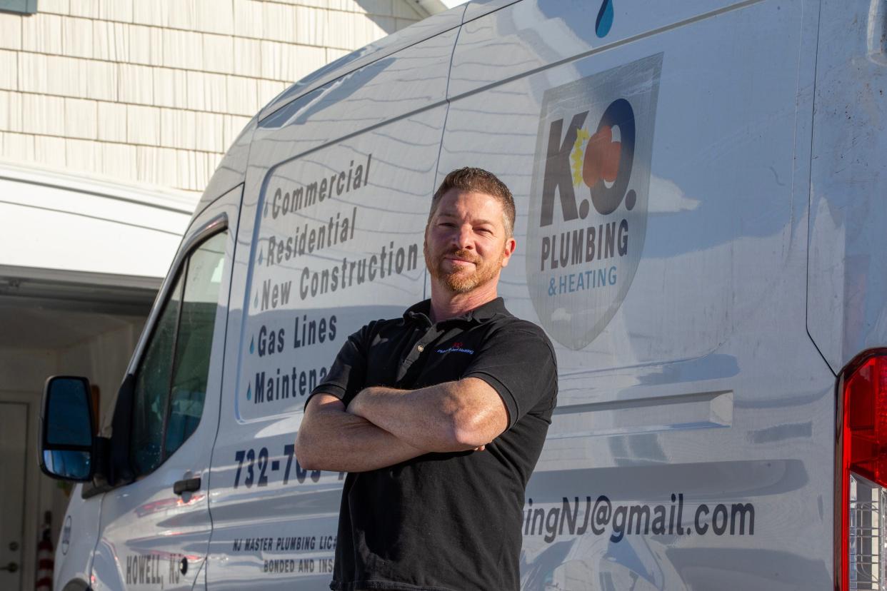 Keith Salkowitz, owner of K.O. Plumbing and Heating, a full-service provider of residential heating and plumbing services since 2018, in Howell, NJ Monday, January 22, 2024.