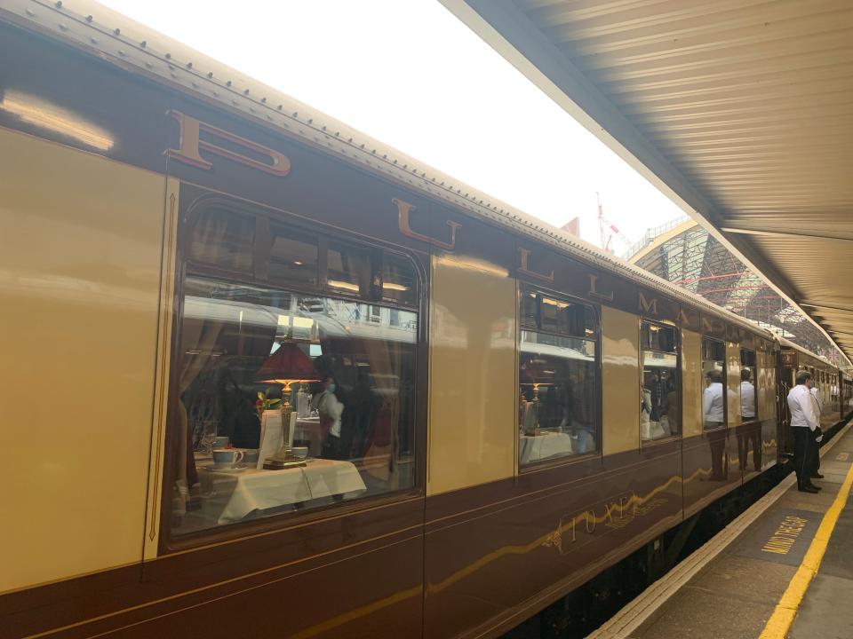 The outside of the one of the British Pullman carriages