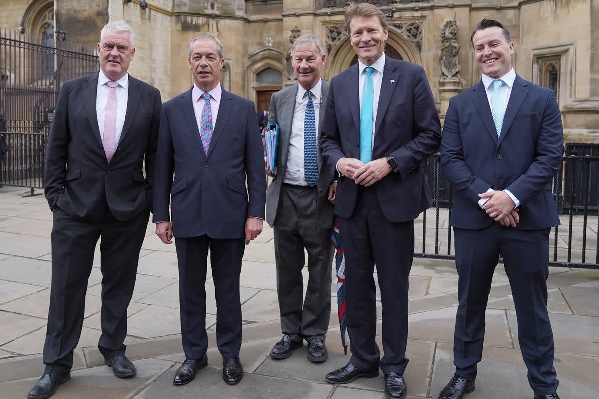 Reform UK’s five MPs arrive for first day in Westminster (PA)