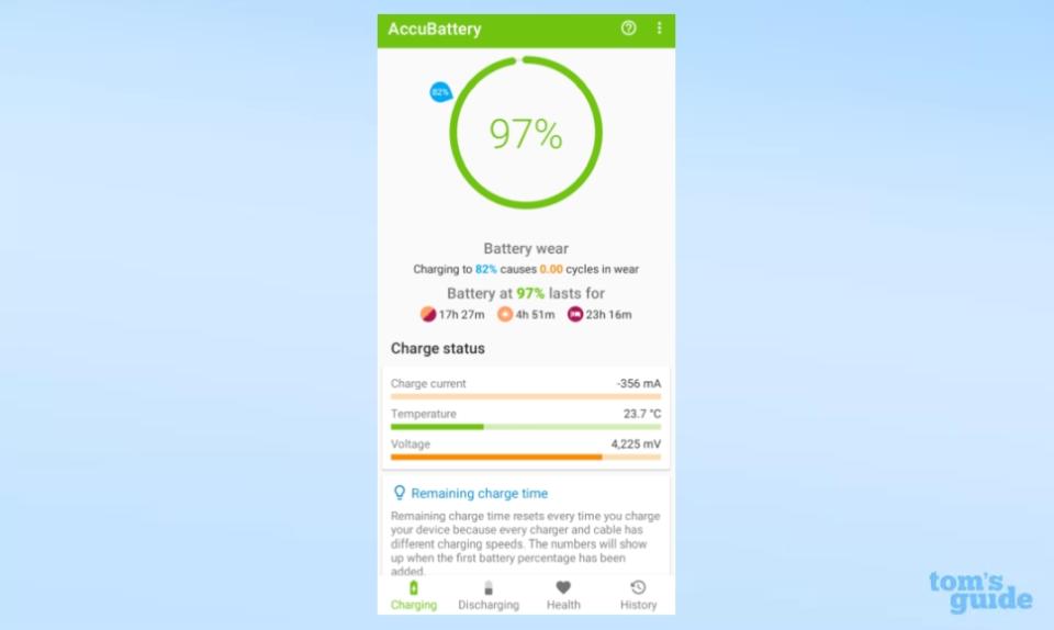 how to check android battery life - accubattery