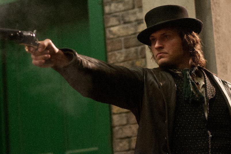 This image released by BBC America shows actor Tom Weston-Jones as Detective Kevin Corcoran in a scene from "Copper." Set in 1864 New York City, "Copper" centers on Kevin Corcoran, an Irish-immigrant cop who has returned from the war to find his world turned upside down. His daughter has been murdered and his wife has vanished. Corcoran sets about to find his daughter's killer and his missing wife while policing this notoriously lawless patch of town. The series premiers Sunday at 10 p.m. EDT. (AP Photo/BBC America, George Kraychyk)