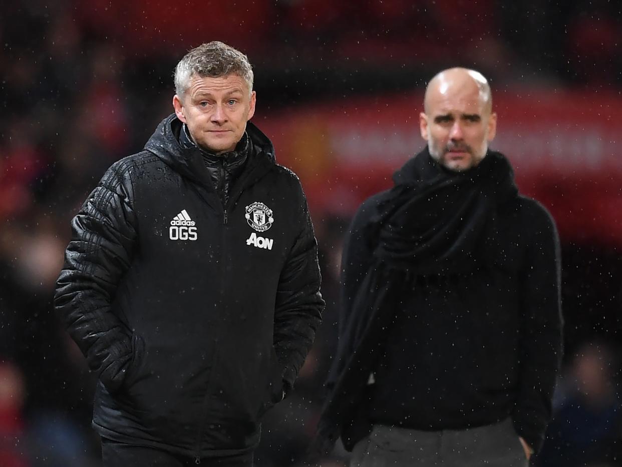 Ole Gunnar Solskjaer and Pep Guardiola (Getty Images)