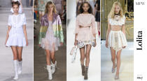 <p>Perhaps it’s our continual obsession with youth, or maybe designers are heavily influenced by David Hamilton’s classic <i>The Age of Innocence</i>, but this season there is plenty Lolita-esque style on the runways. Pastel hues but with a provocative edge from Fendi, Giamba, Diesel, and Philosophy di Lorenzo Serafini. </p>