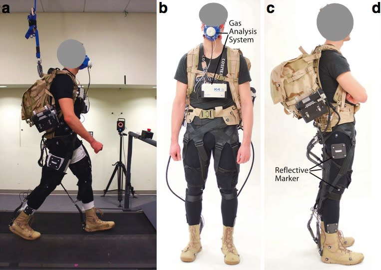 Treadmill tests helped researchers rate the efficiency of the newly developed exosuit.