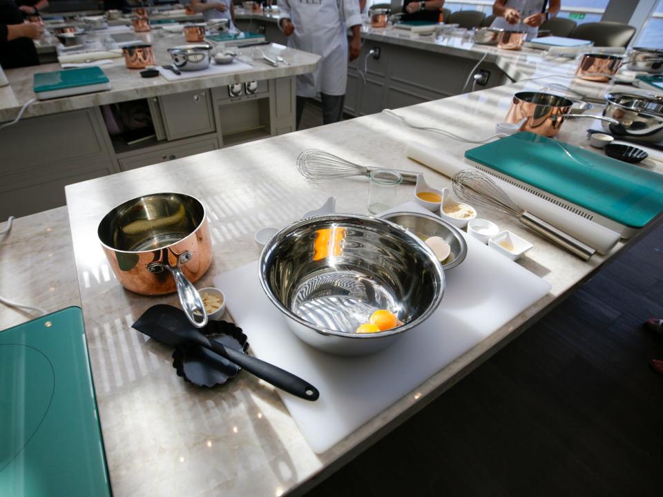 SALT cooking station on  Silversea's Silver Ray cruise ship