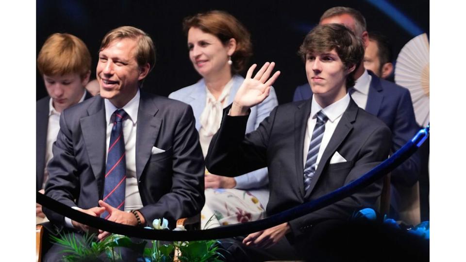 Prince Louis of Luxembourg sat with Prince Gabriel