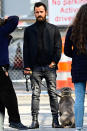 <p>Justin Theroux and his beloved dog Kuma were busy on the set of his photoshoot in New York City.</p>