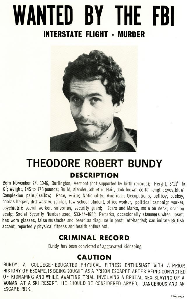 Ted Bundy's wanted poster