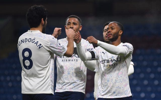 Raheem Sterling, right, and Gabriel Jesus