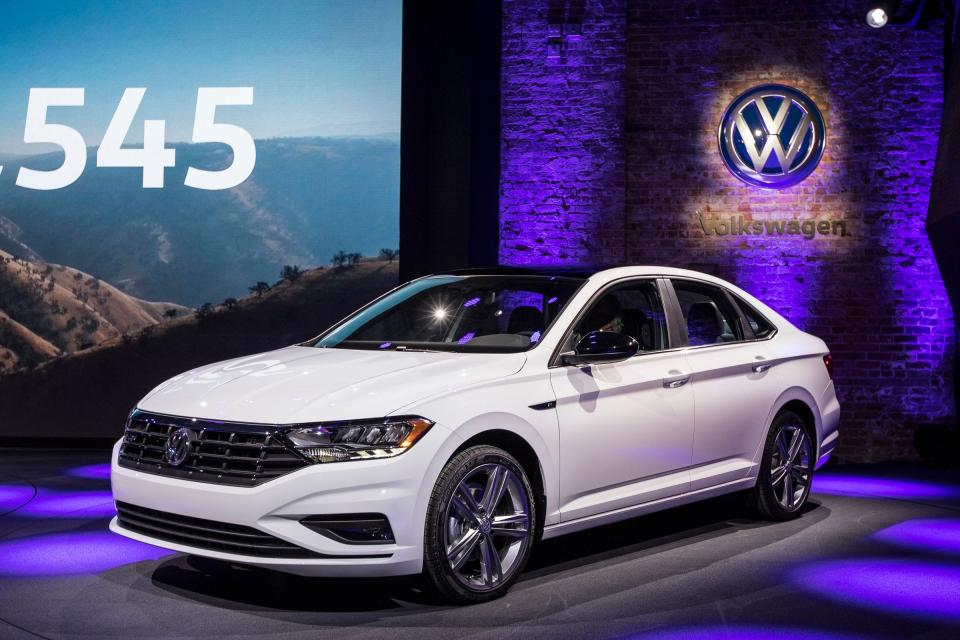 Volkswagen unveils the 2019 Jetta at the Garden Theater in Detroit on Jan. 14, 2018.