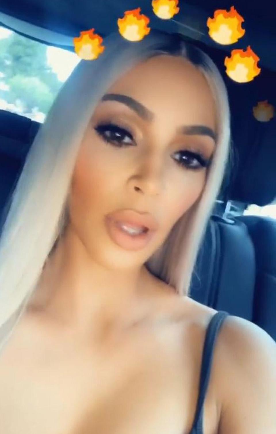 Blonde: Kim Kardashian debut her recoloured locks (Instagram / Kim Kardashian)