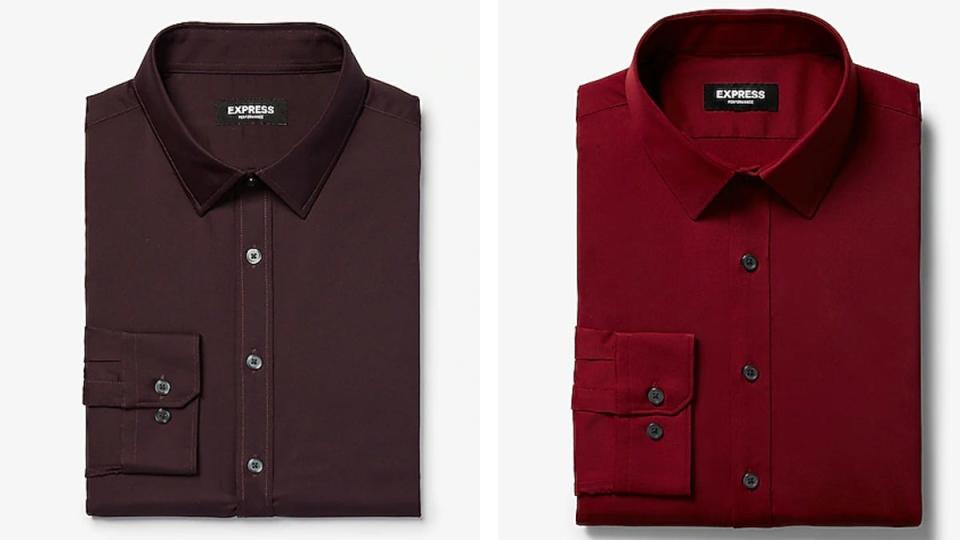 Snag men's button-downs, tees and pants for less.