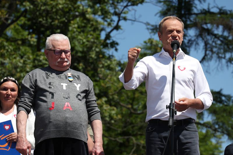 Polish opposition organises protest march on the anniversary of first postwar democratic elections, in Warsaw