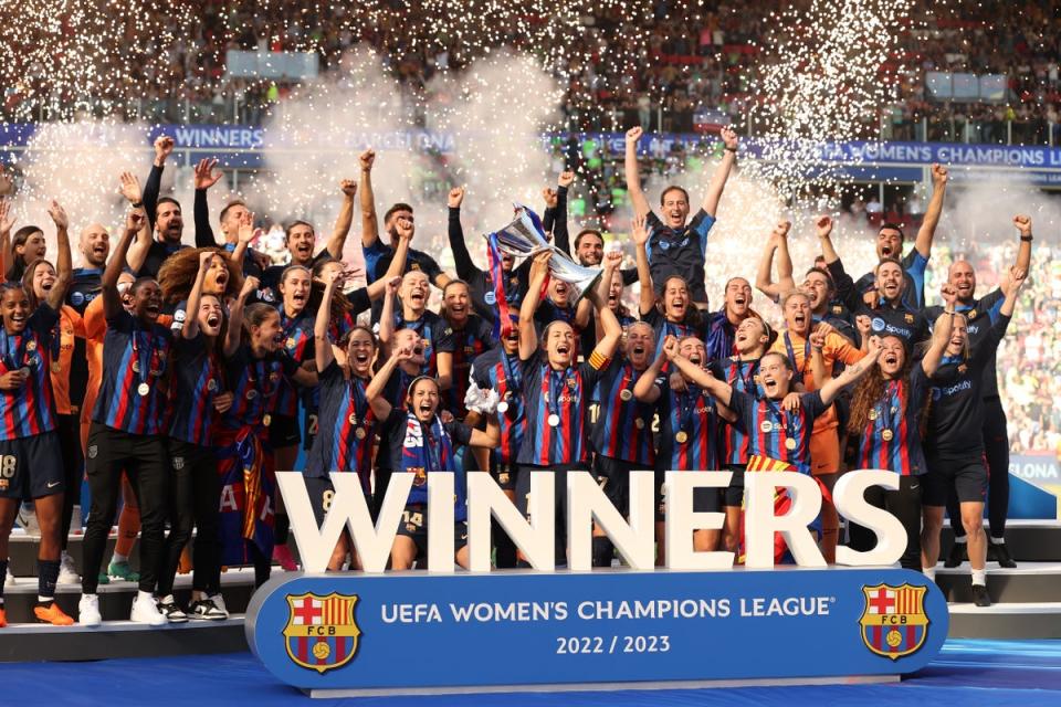 Barcelona won the Women’s Champions League for the second time in three seasons last year  (Getty Images)