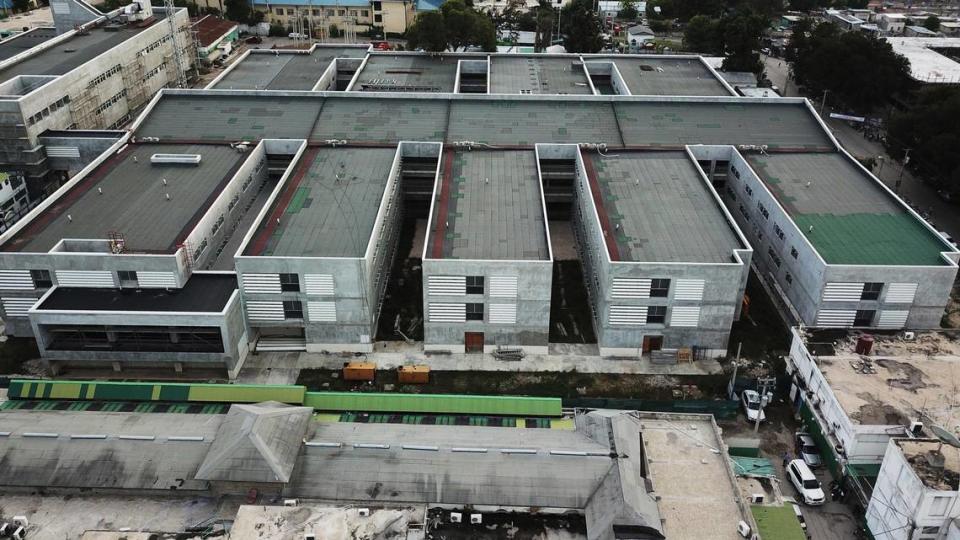 Aerial view of the General Hospital in Port-au-Prince. The sprawling new hospital campus was one of the first projects approved for Haiti’s reconstruction following the earthquake of Jan. 12, 2010. A decade later, the 534-bed teaching hospital has yet to open its doors to a single patient.