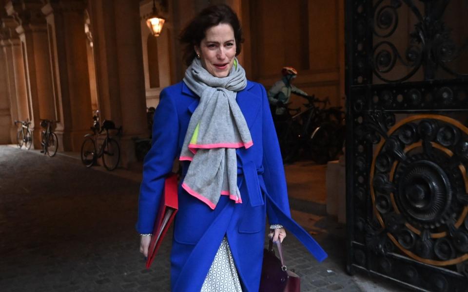 Victoria Atkins, the Health Secretary, is pictured this morning arriving in Downing Street for a Cabinet meeting