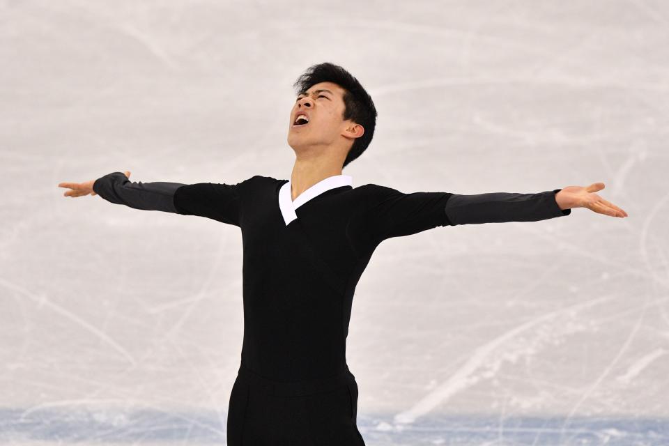 Nathan Chen attempted six quadruple jumps in his free skate program at the 2018 Winter Olympics. (Getty Images)