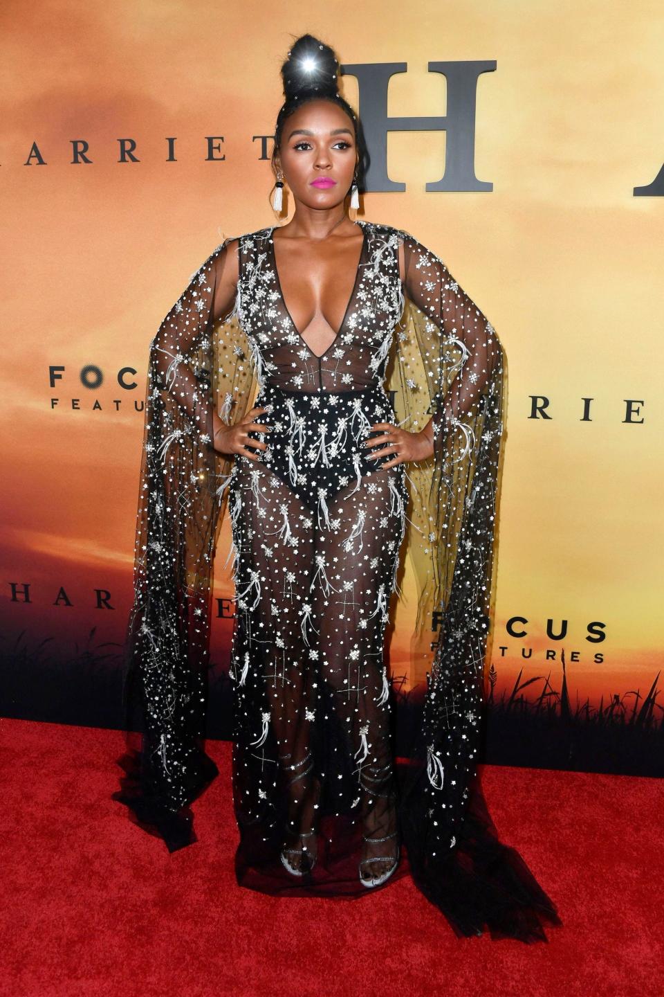 Janelle Monáe attends the premiere of "Harriet" on October 29, 2019.