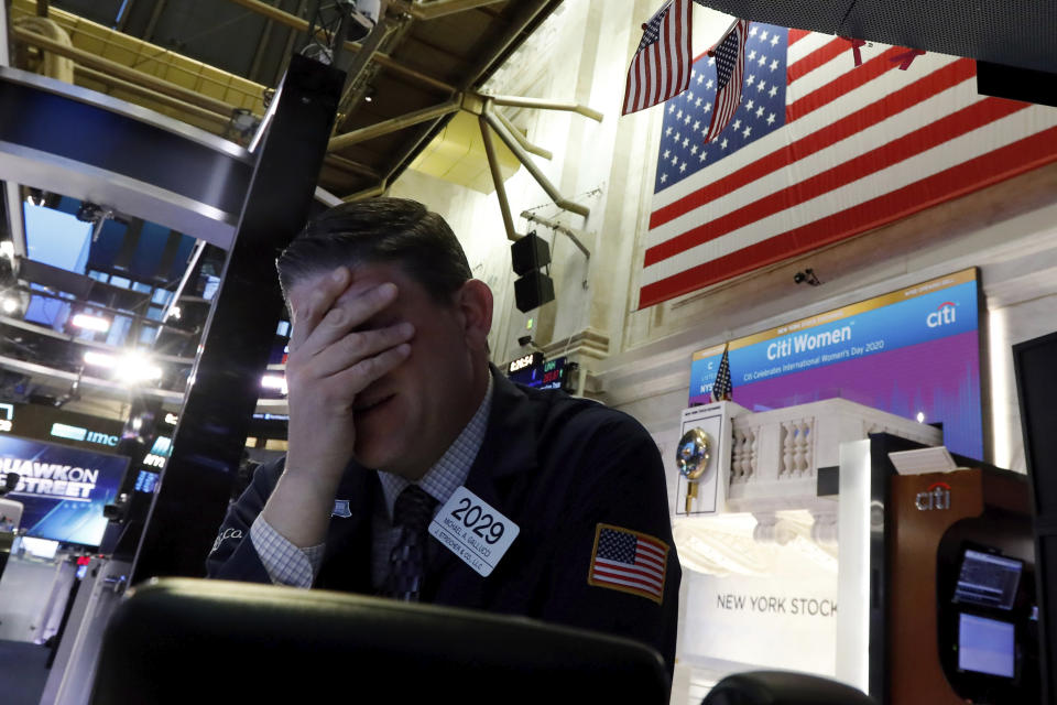 Este 9 de marzo ha sido un lunes negro en Wall Street, un día para olvidar. (AP Photo/Richard Drew)