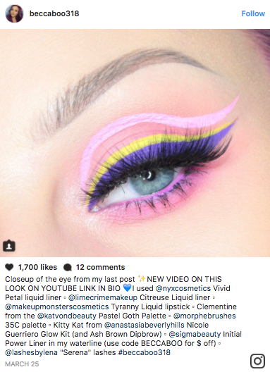 Layered eyeliner is blowing up Instagram right now. Here's how to get the multi-colored version of the classic winged liner look.