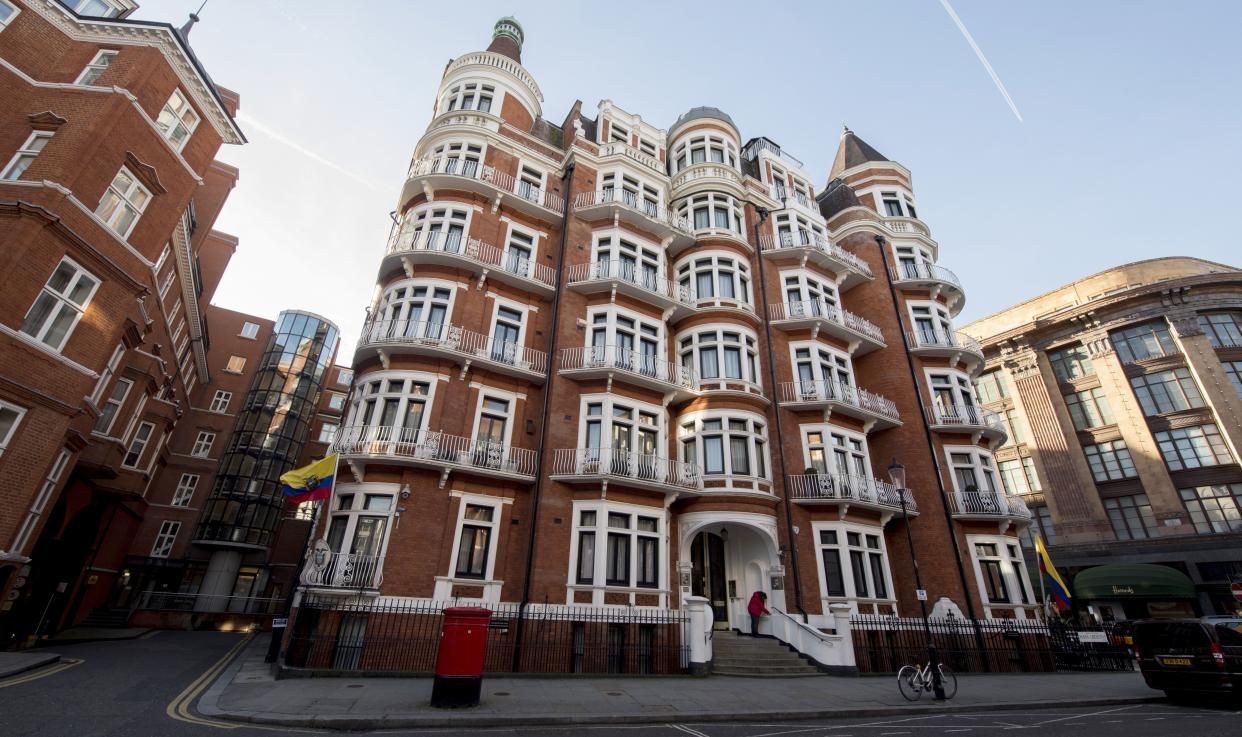 A general view of the Ecuadorian embassy in London where Wikileaks founder Julian Assange is residing, London on January 18, 2017. (Will Oliver/EPA/Shutterstock)