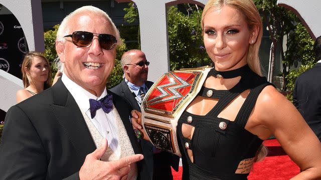 Ric and Charlotte Flair. Image: Getty