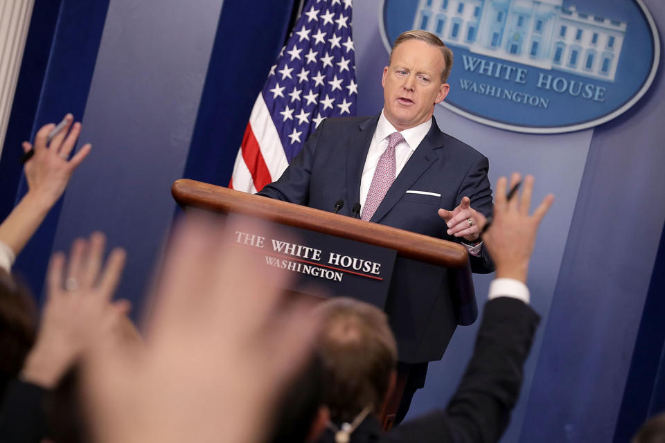 Daily press briefing at the White House