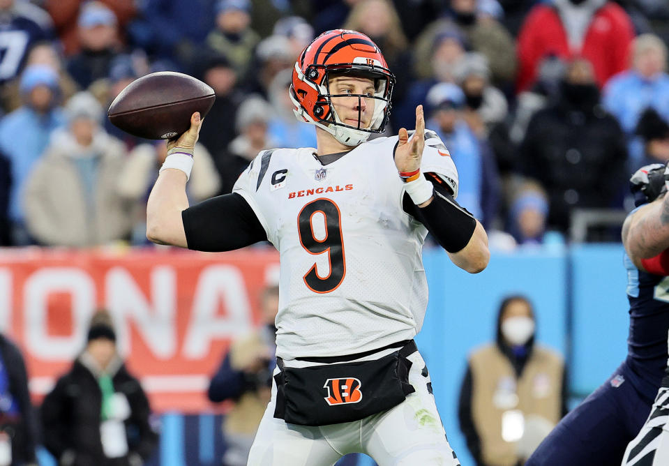 Joe Burrow with the Cincinnati Bengals.