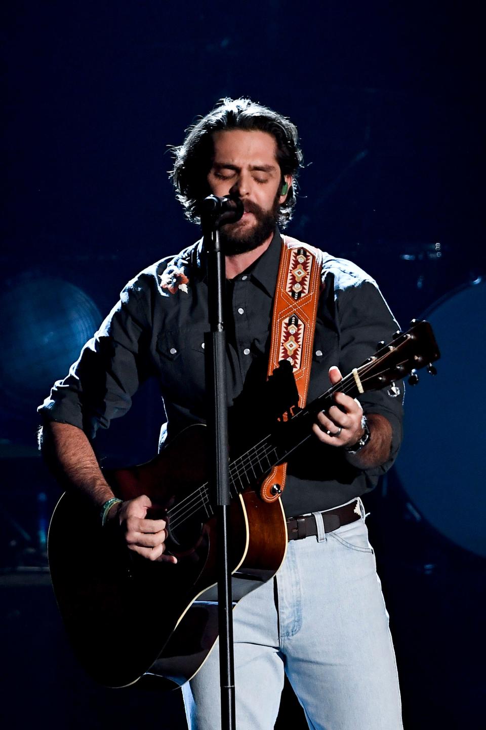 Thomas Rhett performs during the 55th CMA Awards at Bridgestone Arena Wednesday, Nov. 10, 2021 in Nashville, Tenn.