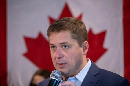 Leader of Canada's Conservatives campaigns in Trois-Rivieres