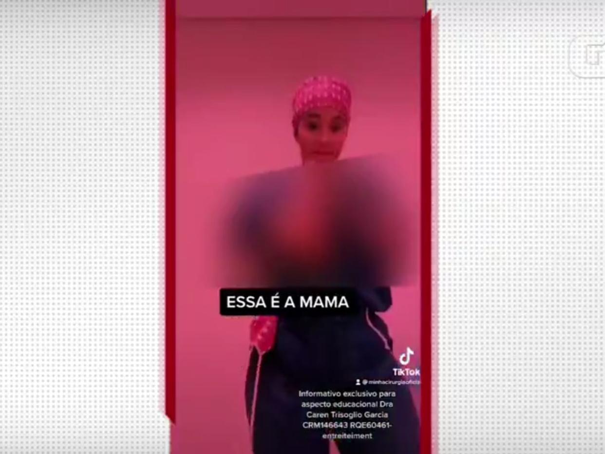 <p>A video reportedly showing Brazilian plastic surgeon Caren Trisoglio Garcia dancing with human flesh</p> (G1 News/Globo.com/TikTok)