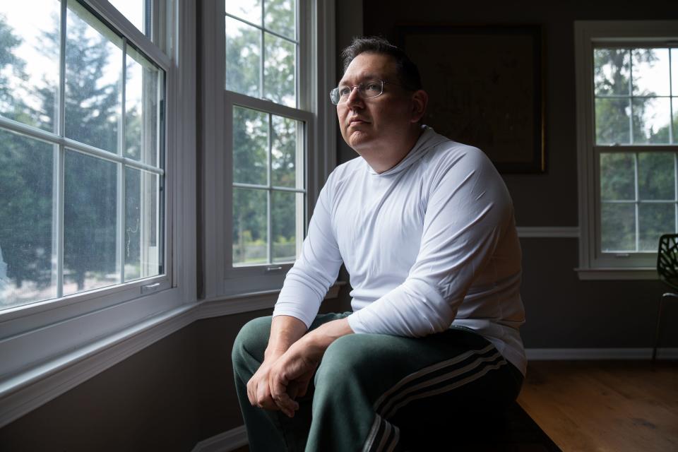 Brian Castrucci, 49, at his home in Durwood, Maryland.